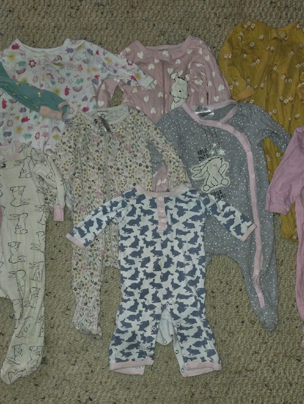 Mixed Baby Footed Pajama Bundle Of 10 - Size 3-6m